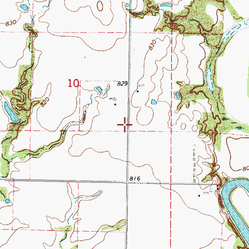Topographic Map of Gore School (historical), KS