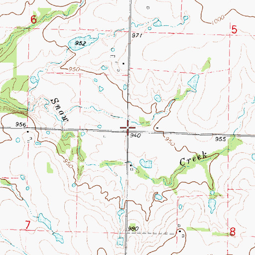 Topographic Map of Hawkins School (historical), KS