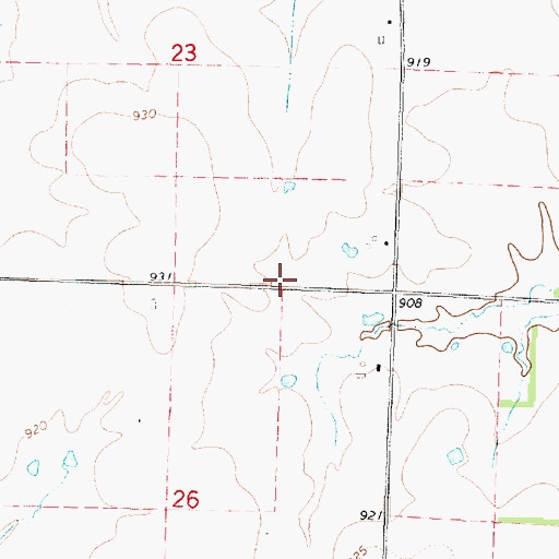 Topographic Map of Hiatt School (historical), KS
