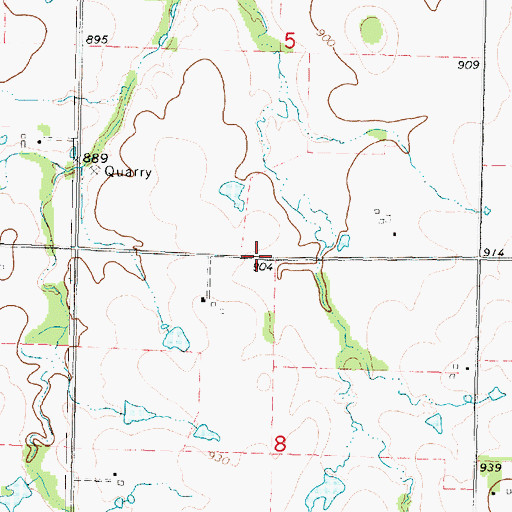 Topographic Map of Liggett School (historical), KS