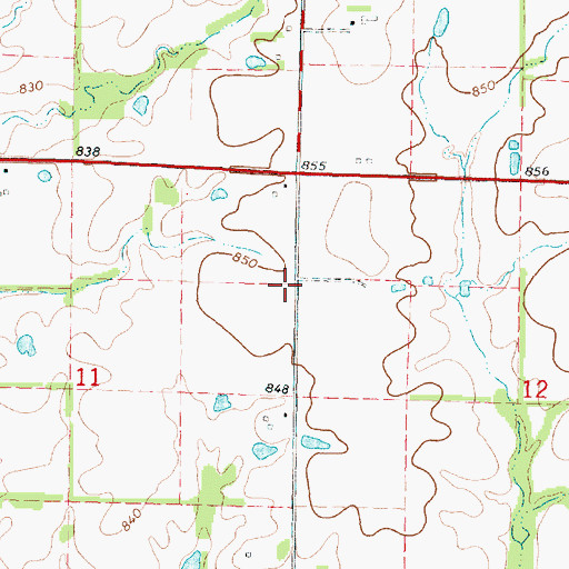 Topographic Map of Maple Grove School (historical), KS