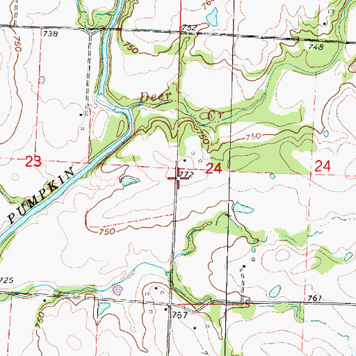 Topographic Map of McKennon School (historical), KS