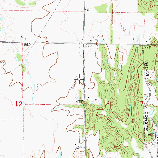 Topographic Map of Mount Zion School (historical), KS