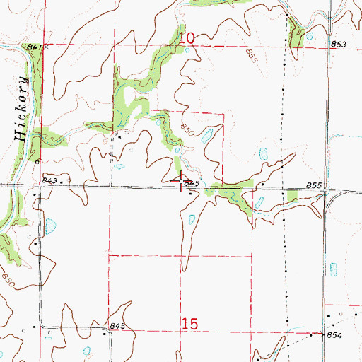 Topographic Map of New Hope School (historical), KS
