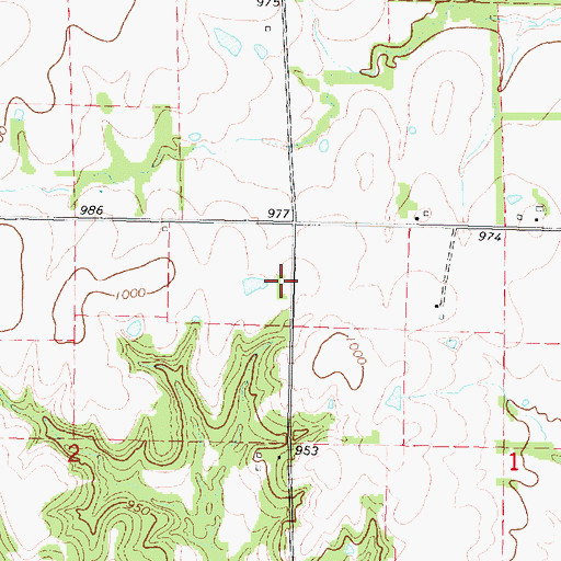 Topographic Map of Pleasant Hill School (historical), KS