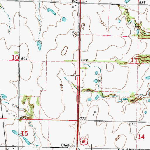 Topographic Map of Piety School (historical), KS