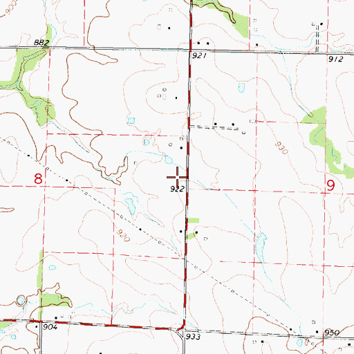 Topographic Map of Prairie Valley School (historical), KS