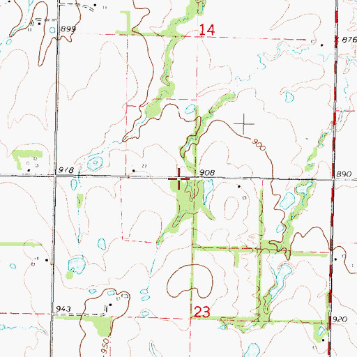 Topographic Map of Rayburn School (historical), KS