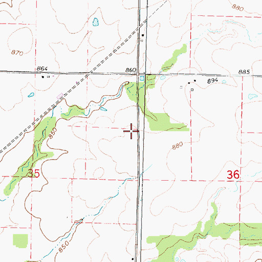 Topographic Map of Saint Johns School (historical), KS