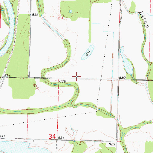Topographic Map of Valley School (historical), KS