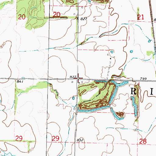 Topographic Map of Watson School (historical), KS