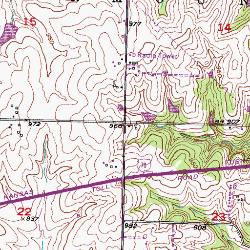Topographic Map of Elm Grove Community Hall (historical), KS