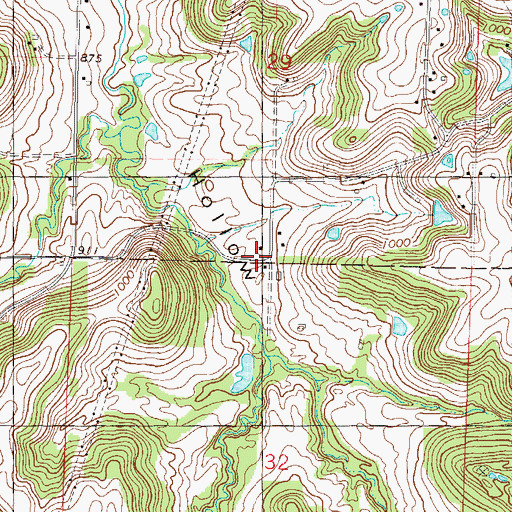 Topographic Map of Glen Valley School (historical), KS