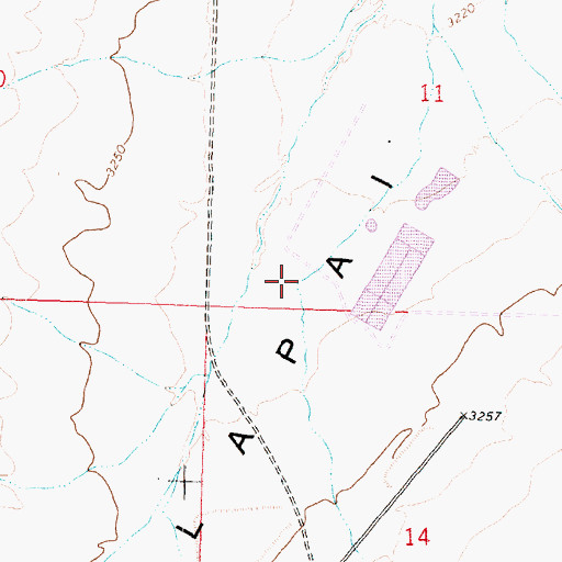 Topographic Map of Frees Wash, AZ