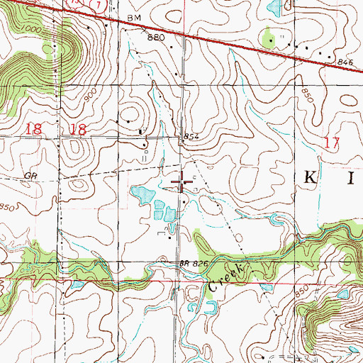 Topographic Map of Hund School (historical), KS