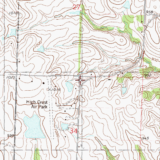 Topographic Map of Spring Hill School (historical), KS