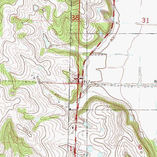 Topographic Map of Stony Point School (historical), KS