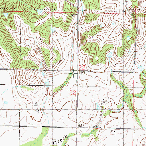 Topographic Map of Valley School (historical), KS