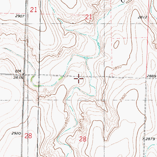 Topographic Map of Glendale School (historical), KS