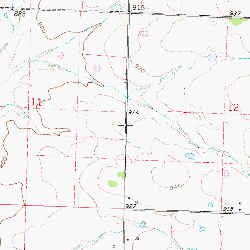 Topographic Map of Central School (historical), KS