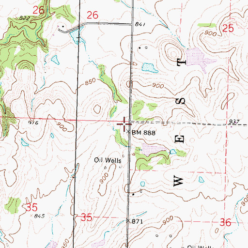 Topographic Map of Peoples School (historical), KS