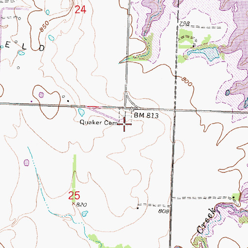 Topographic Map of Quaker Church (historical), KS