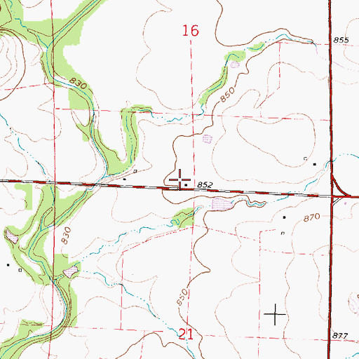 Topographic Map of Racob School (historical), KS