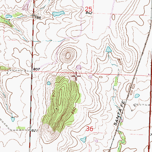 Topographic Map of Stony Point School (historical), KS