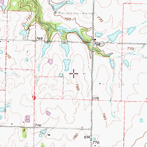 Topographic Map of Stony Point School (historical), KS