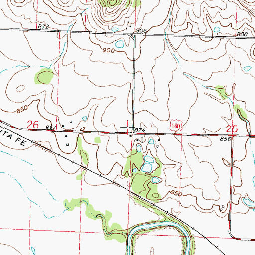Topographic Map of Sunnyside School (historical), KS