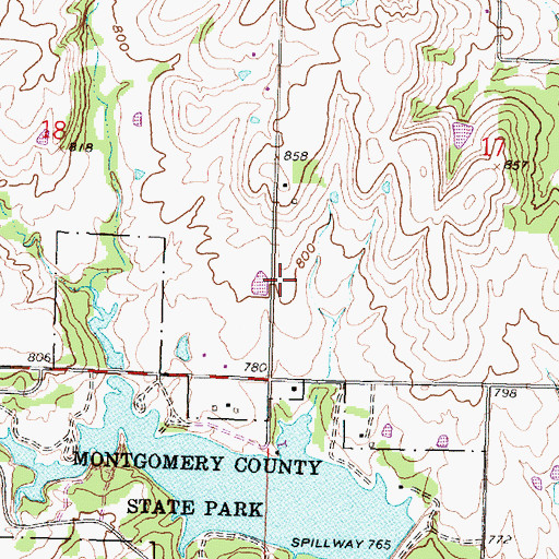 Topographic Map of United Brethren Church (historical), KS