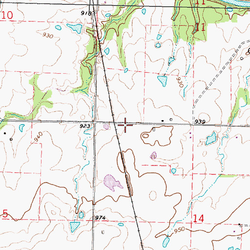 Topographic Map of Austin School (historical), KS