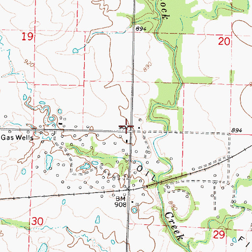 Topographic Map of Bethel School (historical), KS