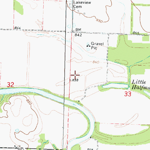 Topographic Map of Brush Lake (historical), KS