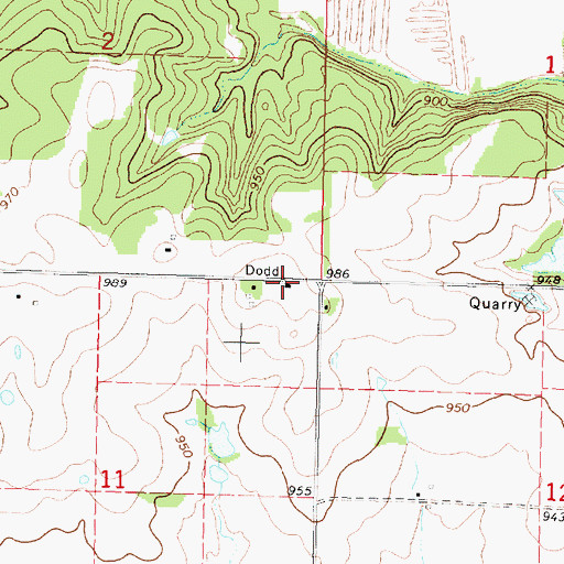 Topographic Map of Doane-Dodd School (historical), KS