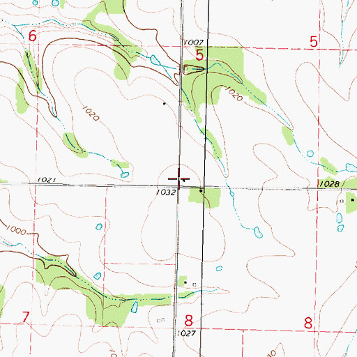 Topographic Map of Garfield School (historical), KS