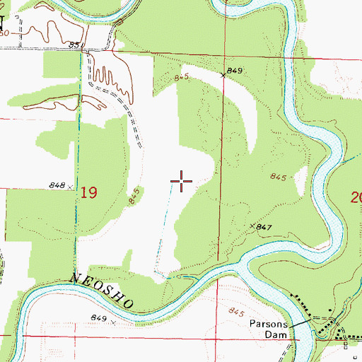 Topographic Map of Grass Lake (historical), KS