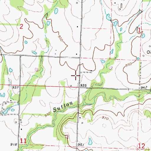 Topographic Map of Harmony School (historical), KS