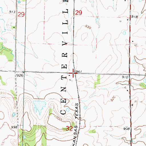 Topographic Map of Hertha (historical), KS