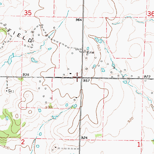Topographic Map of Hylton School (historical), KS