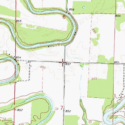 Topographic Map of Island School (historical), KS