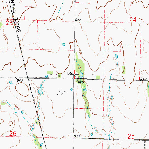 Topographic Map of Little Friend School (historical), KS