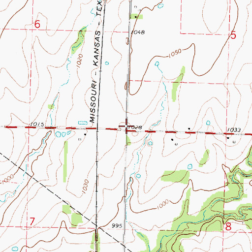 Topographic Map of Midway School (historical), KS