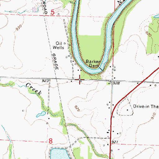 Topographic Map of Neosho Valley School (historical), KS