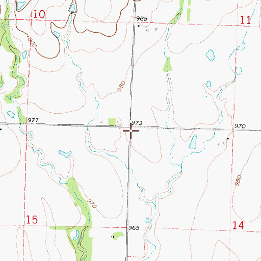 Topographic Map of New Hope School (historical), KS