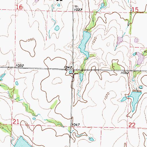 Topographic Map of North Center School (historical), KS