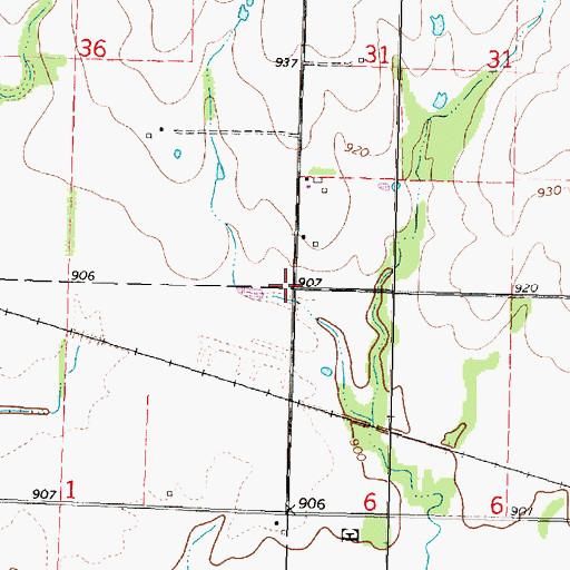 Topographic Map of North Valley School (historical), KS