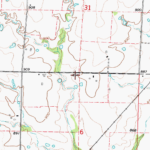 Topographic Map of Prairie View School (historical), KS