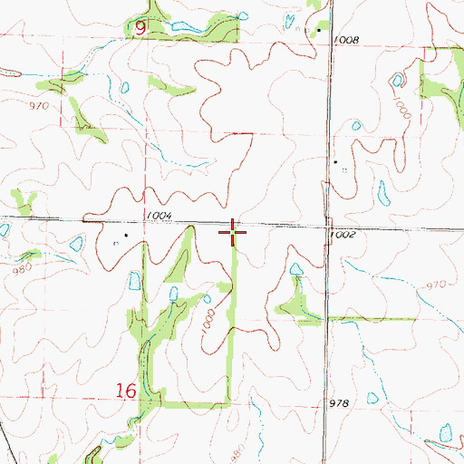 Topographic Map of Sand Hill School (historical), KS