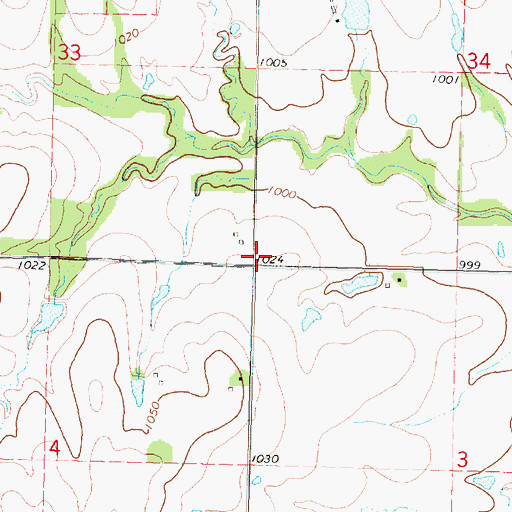Topographic Map of Sapp School (historical), KS